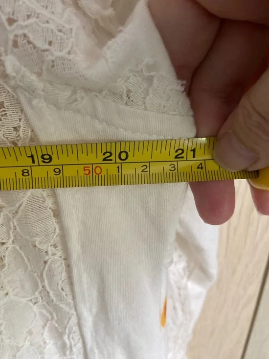 PAPER LACE Floral White Patchwork Long Kimono Duster Sz Small - Picture 8 of 10